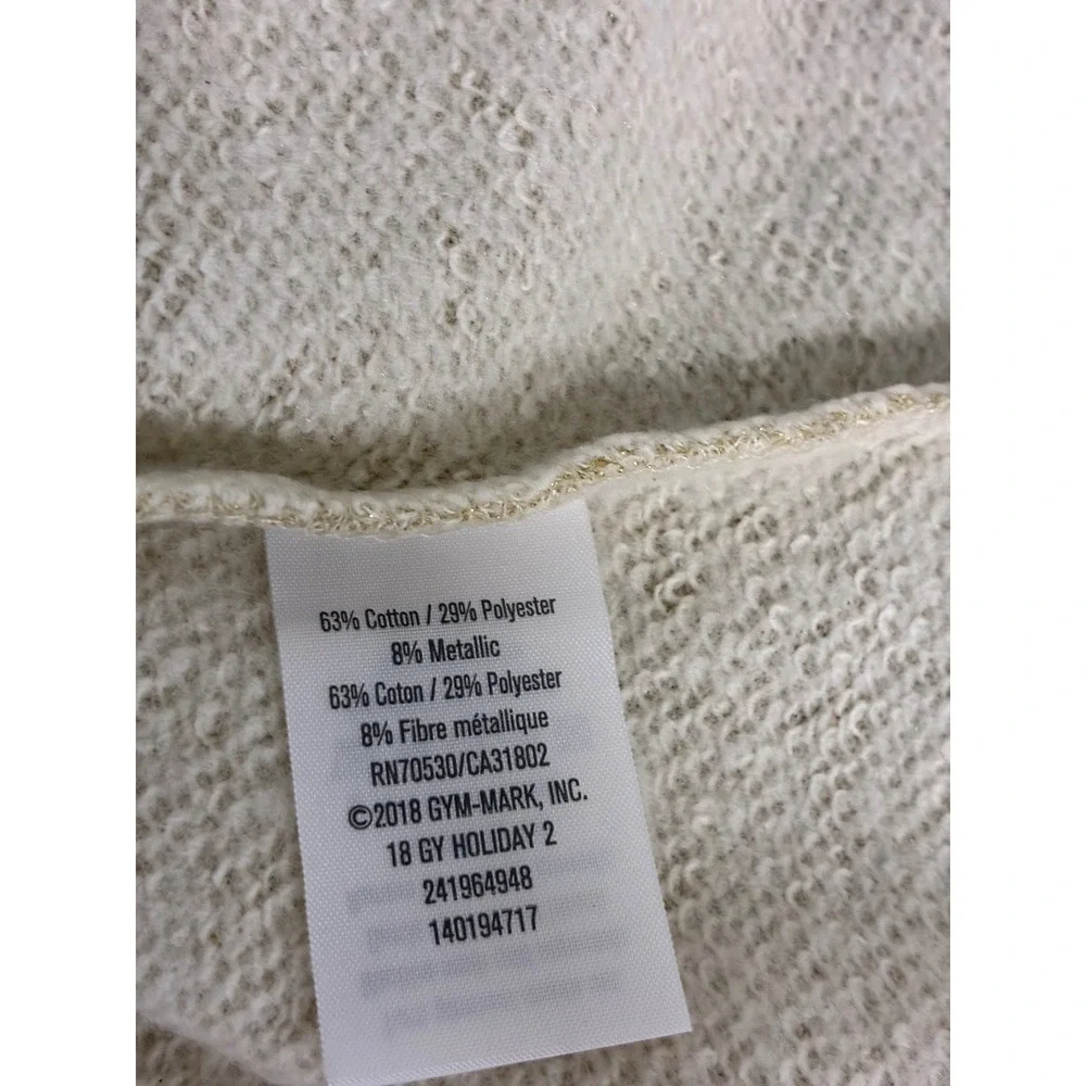 Gymboree Girls Gold Metallic Shimmer Sweatshirt Dress Pockets‎ Size M 7-8 NWT